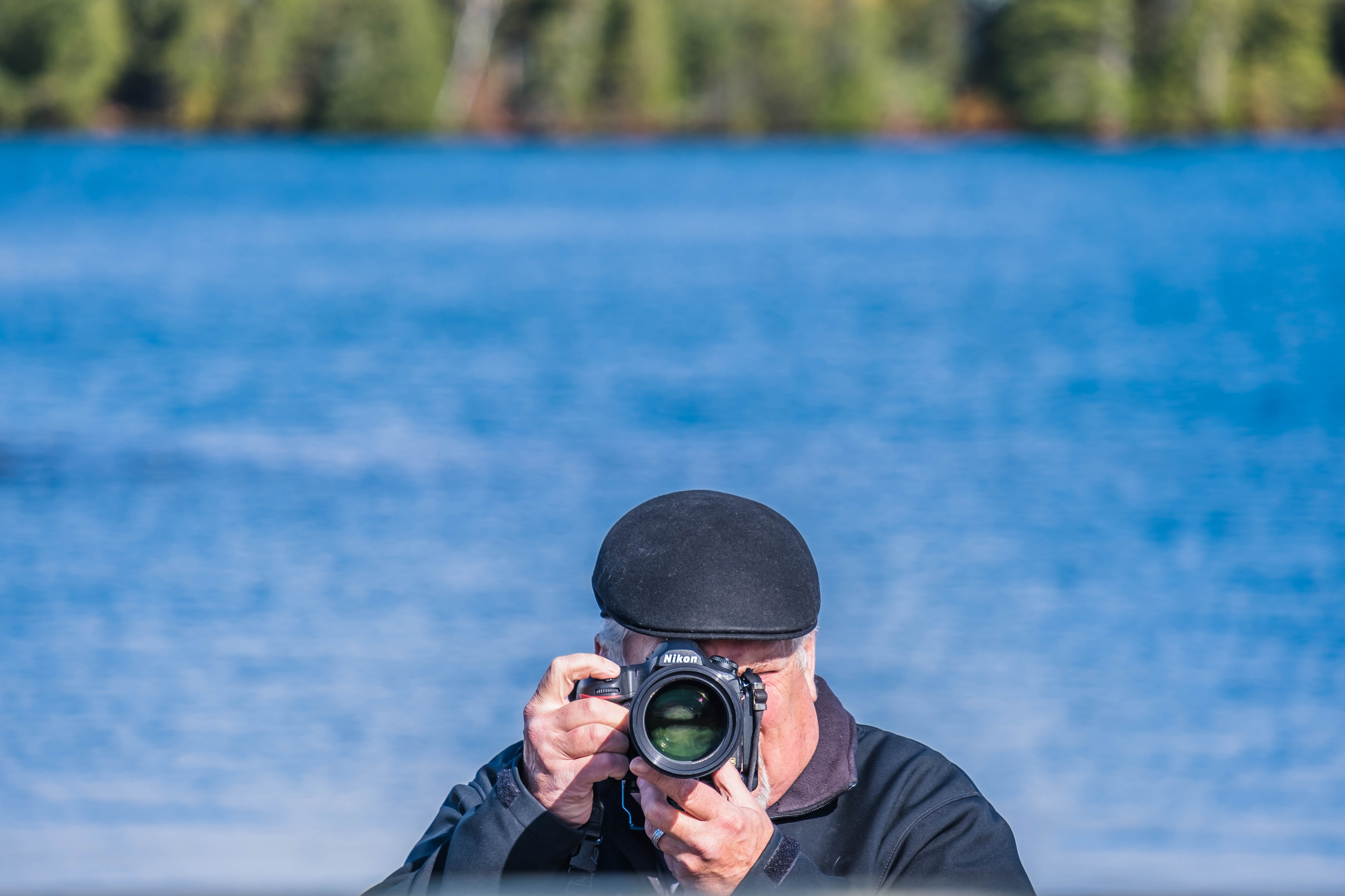 Ken photographing along the water in Northern Michigan