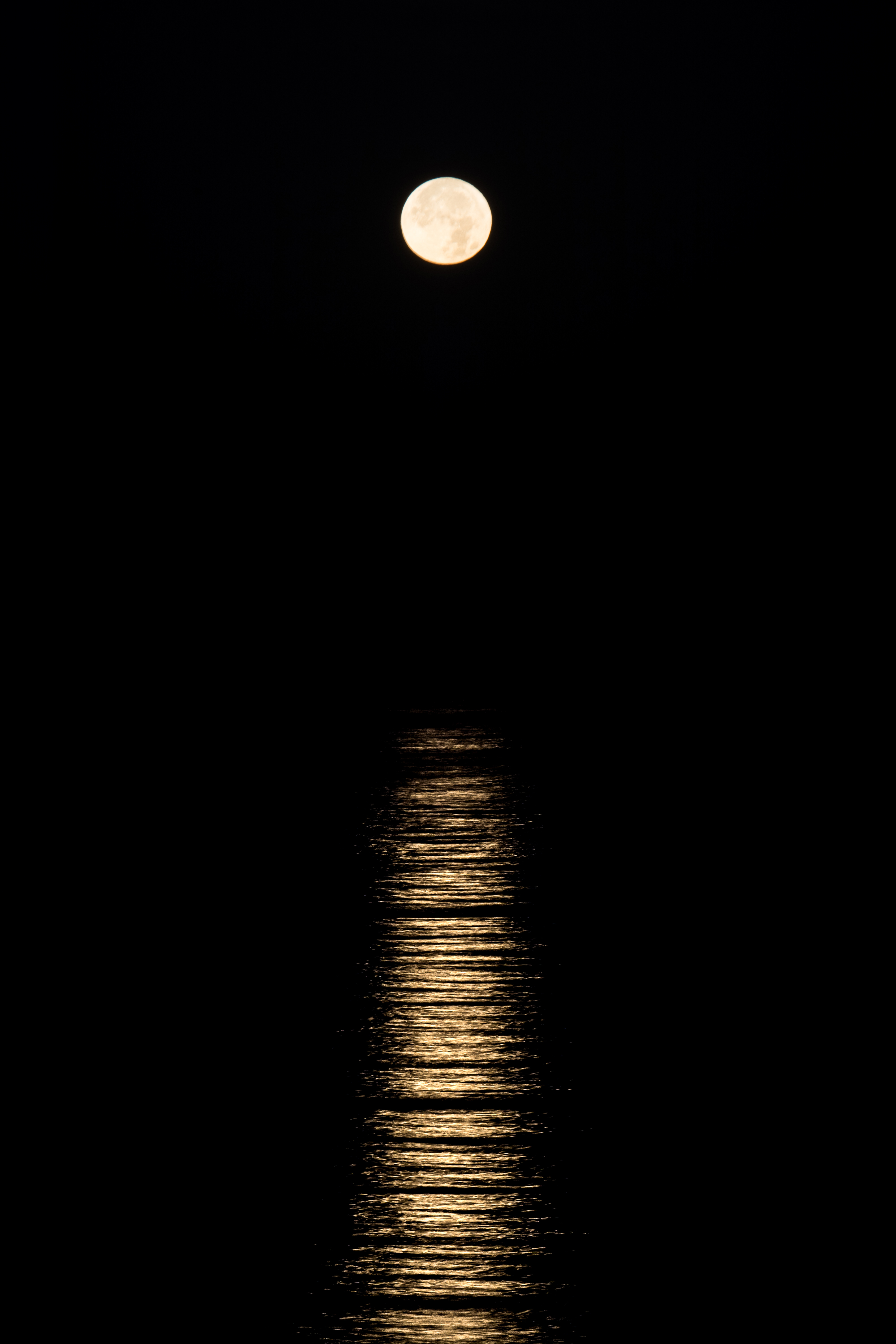 Moonlight reflecting across Northern Michigan water