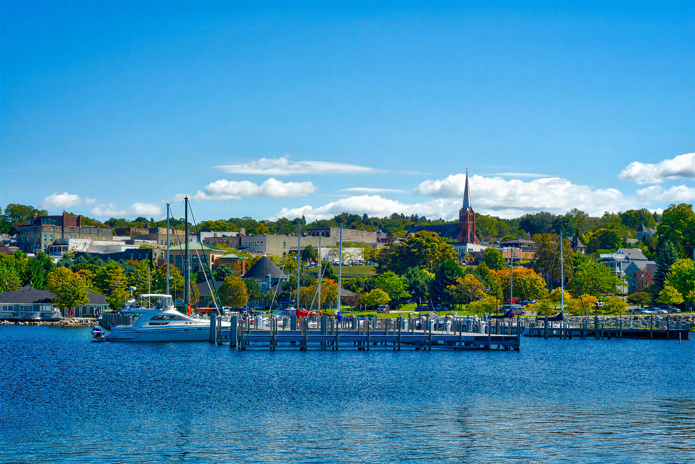 Petoskey Michigan overlooking Little Traverse Bay